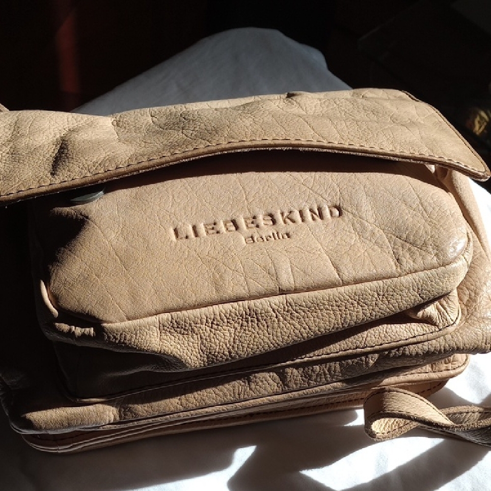 Liebeskind Beige Buttery Soft Leather Messenger Bag